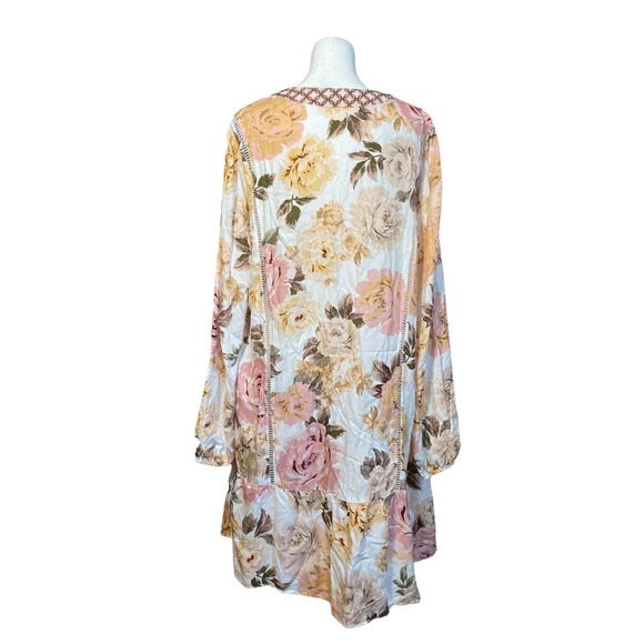 Maaji Afrodita Macy Tunic Cover Dress Women's Sz Large Beach Swim Coverup Flowy - Picture 7 of 13